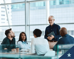 A group of professionals at a meeting